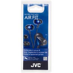 JVC HA-FX67 Air Fit In Ear Canal Type Comfort Mp3 Portable Audio Headphones Blue