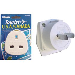Travel Adaptor UK Plug to USA Canada 3 pin to 2 pin