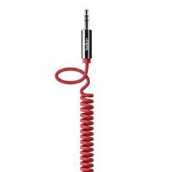 Belkin AV10126CW06 3.5mm Coiled iPhone iPod Aux Audio Cable 1.8m Long - Red New