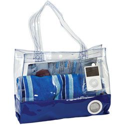 Urbanz Beach Bag Built-in iPod Mp3 Stereo Speaker Blue