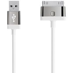 Belkin F8J041CW2M iPod iPhone iPad 30 Pin USB Sync Charge Cable 2m Long - White