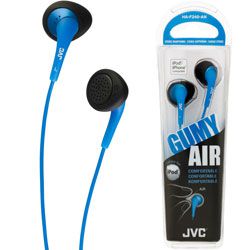 JVC HAF240 Gumy Air Rubber In-Ear Bud Headphones - Blue