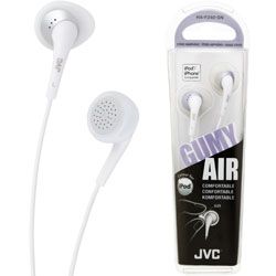 JVC HAF240 Gumy Air Rubber In-Ear Bud Headphones Silver