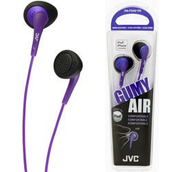 JVC HAF240 Gumy Air Rubber In-Ear Bud Headphones Violet