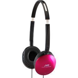 JVC HA-S150 Flat Slim Over Ear Stereo Headphones - Pink