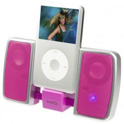 i-Station Traveller iPod Mp3 Speaker Dock System Pink
