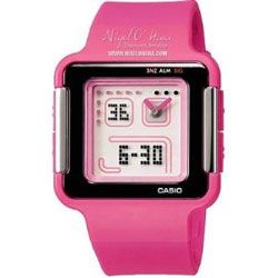 Casio Ladies Poptone Digital Combi Retro Watch Pink New