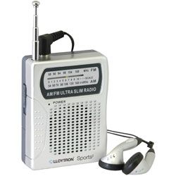 Lloytron Sports 2 AM/FM Mini Personal Radio Headphones