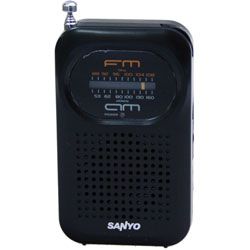 Sanyo RP63 FM/AM Personal Mini Micro Pocket Radio Black