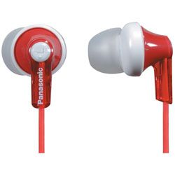 Panasonic RPHJE120 Ergofit In Ear Canal Headphones Red