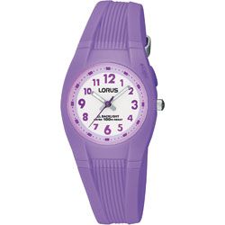 Lorus Childrens Analogue Wrist Watch Purple Dial/Strap