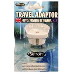 Travel Adaptor UK to Europe 3 pin to 2 pin
