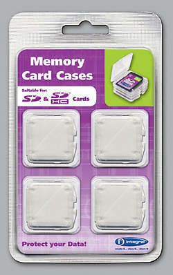 Integral SD SDHC Camera Memory Card Replacement Protective Storage Cases 4 Pack