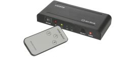 av:link 128.822 1080p Slimline HDMI Switche 3 x 1 w/ IR Remote Control - Black