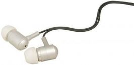 AV:Link 100.393 HQ2 In Ear Bud Stereo Headphones 3.5mm Jack 1.2m Lead - Silver