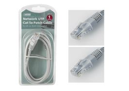 Lloytron A540 1m RJ45 Network Cable CAT5e Straight Grey PC Laptop Home Office