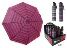 KS Brands UU0032 Umberella Supermini Handbag Size Brolly Striped Assorted Colour