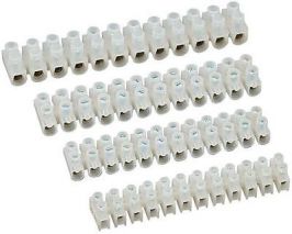 AV:Link 786.405 Electrical Terminal Blocks 12 way 5.8/16.0mm 30A T30A60B - Clear