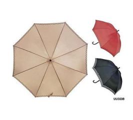 KS Brands UU0238 Ladies Fashion Print Edge Walking Umbrella Assorted Colours New