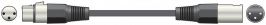 QTX 190.081 XLR Socket to XLR Plug Classic Black Microphone Cable 3.0 Metres New