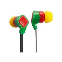 Groov-e GVEB9 Rasta Budz Designer In Ear Stereo Headphones Red Green Yellow New