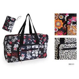 KS Brands BB0121 Spacious Foldable Printed Travel Bag Assorted Designs - New