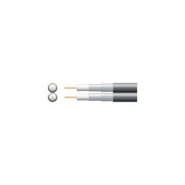 Mercury 808.127 Economy Twin Aluminium Braid RG6 75 Ohms Foam Coaxial Cable