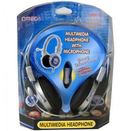 Omega HMP-10 Stereo Full Over Ear Headphones & Microphone Headset Volume Control