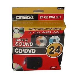 Omega 23624 CD/DVD 24 Disc Protective Carry Case Holder Lightweight Storage New