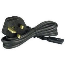 Figure 8 Mains Lead 42cm C7 3A Fused Plug Black Loose