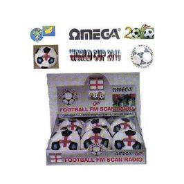 Omega 2206 England Football Shape Soft Scan FM Radio Built in Speaker Volume