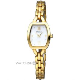 Pulsar PJ5404X1 Quartz Analogue Movement Gold Plated Steel Ladies Bracelet Watch