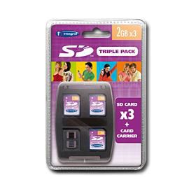 Integral SD Digital Camera Memory Card 2GB Triple Pack