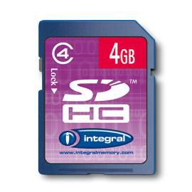 Integral SD Digital Camera Memory Card 4GB + USB Reader