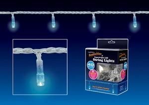 Lloytron Christmas Decoration Lights 40 Blue LED Chaser Clear Cable 8 Function