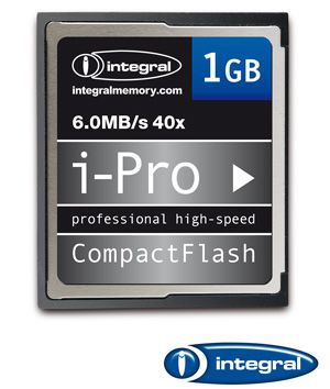 Integral i-Pro 40x 1Gb Compact Flash Camera Memory Card