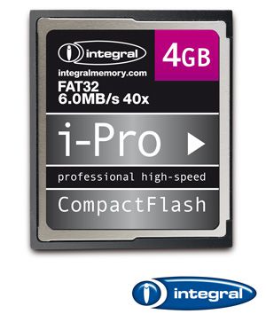Integral i-Pro 40x 4Gb Compact Flash Memory Card