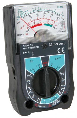 Mercury 600.442 Analogue Display Electrical Multimeter Tester 16 Ranges AC/DC