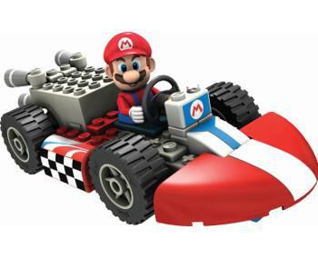Tomy 71935 Nintendo K'nex Building Toy Mario Kart Pull Back Racing Car Toy New