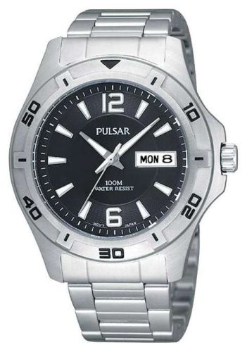 Pulsar PXN209X1 Gents Mens Daily Wrist Watch Stainless Steel Strap Black Dial