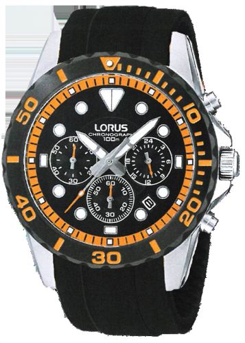 Lorus RT367BX9 Mens Sports Dial Analogue Water Resistant Black Strap Wrist Watch