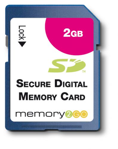 Memory2Go SD Camera Memory Card 2GB Secure Digital New