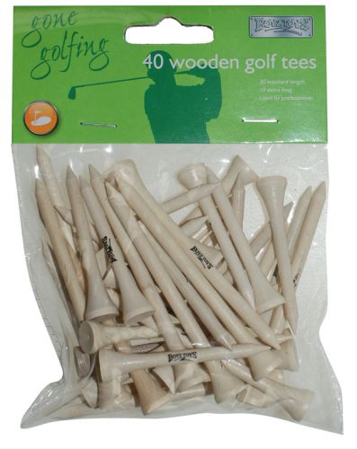 BoyzToyz RY256 Wooden Golf Tees 40 Pack 30 Standard Length 10 Extra Long New