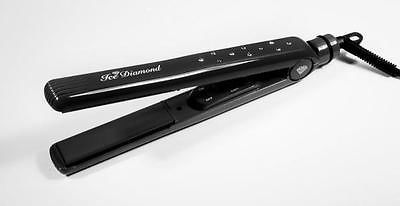 Ice Diamond Full Size Hair Straighteners 232C Variable Temp Dual Voltage - Black