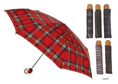 KS Brands UU0027 Umberella Tartan Supermini Handbag Size Assorted Colours Brolly