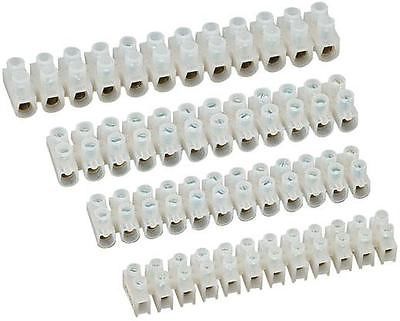 AV:Link 786.404 Electrical Terminal Blocks 12 way 4.8/12.0mm 16A T16A60B Clear