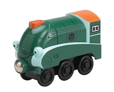 Tomy LC56005 Chuggington Wooden Model Train Set Magnetic Coupling Olwin - Green