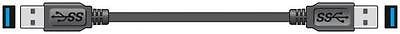 AV:Link 507.192 USB 3.0 Lead Data Cable Standard Plug A to Plug A 1.5m Black New