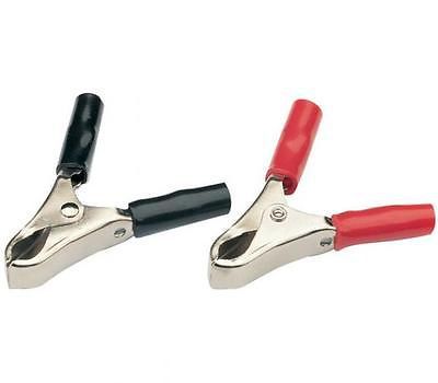 Mercury 779.785 50mm 15A Rated Heavy Duty Insulated Handle Crocodile Clips Red