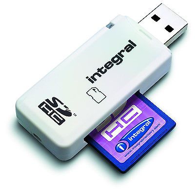 Integral Secure Digital SDHC XC Card USB Reader Adaptor